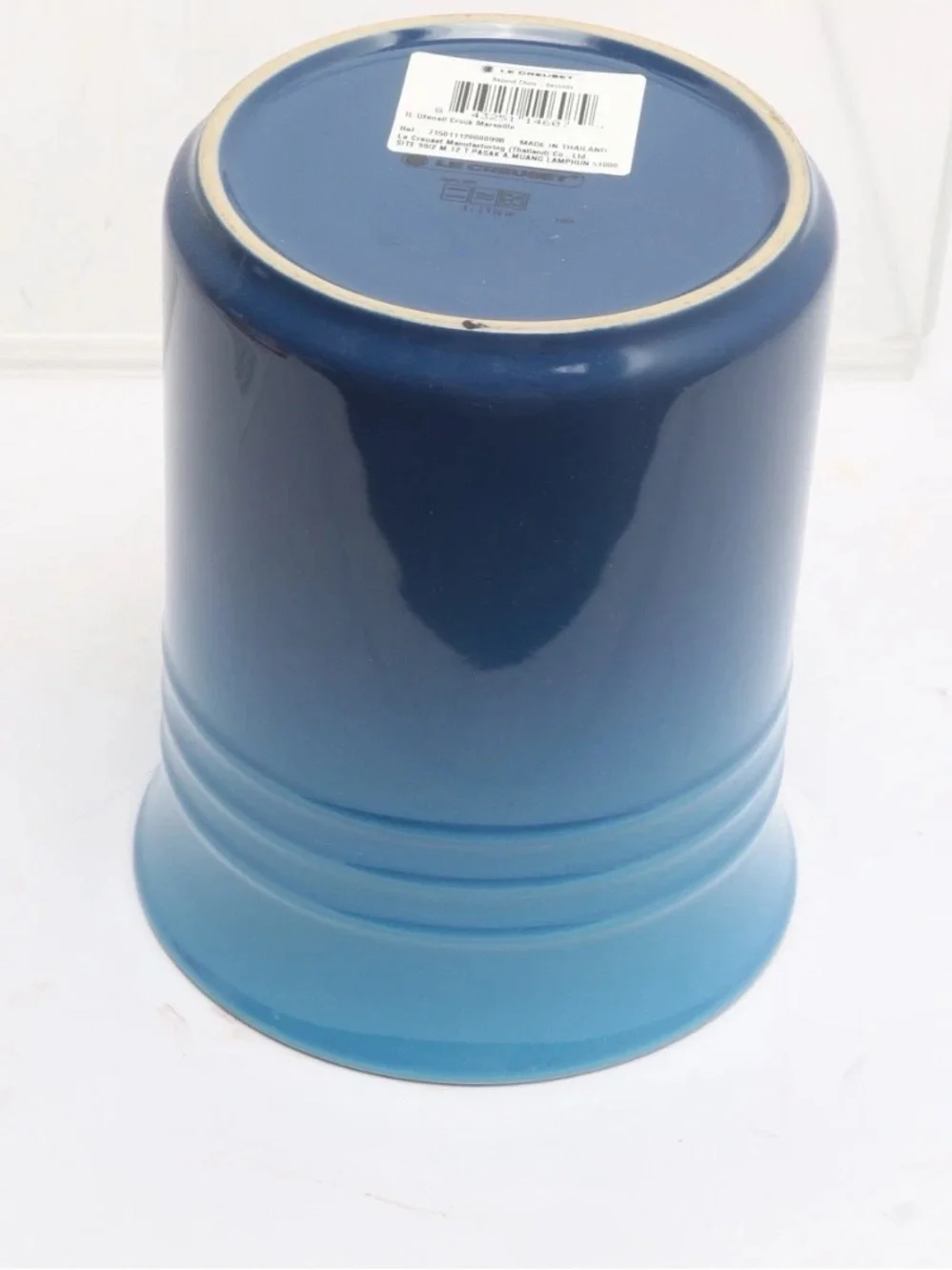 NEW Le Creuset Marseille Blue Ceramic Utensil Crock Holder 1 L Stoneware Kitchen